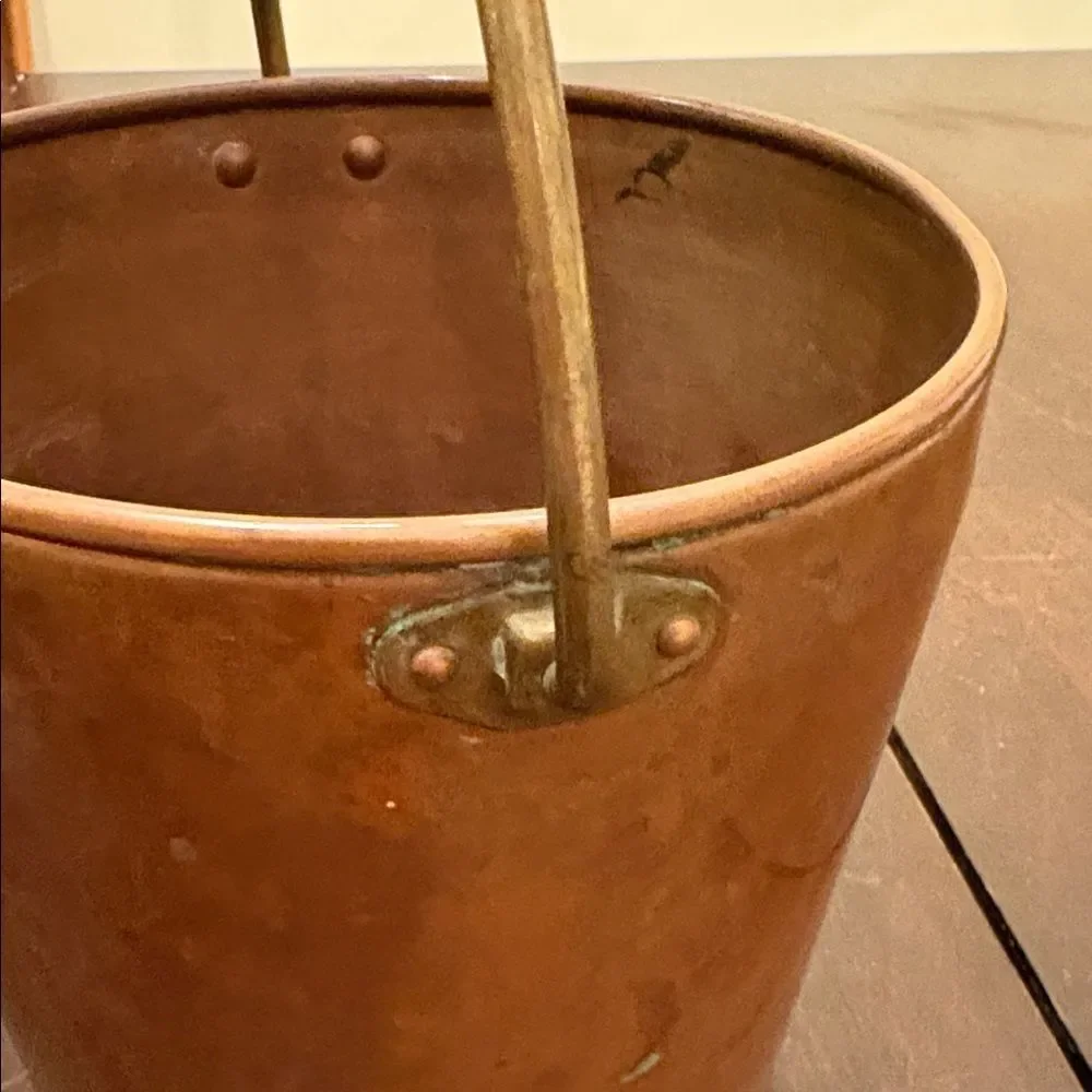 Vintage Copper Bucket with Handle